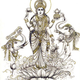 Lakshmi, the goddess of prosperity; modern calendar art.